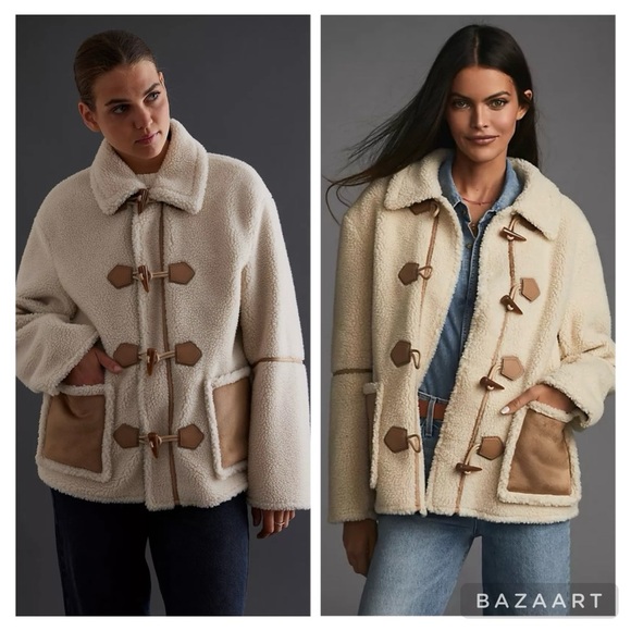 Anthropologie Jackets & Blazers - RARE To Find Brand New Anthropologie Faux Suede Sherpa Jacket Size 4